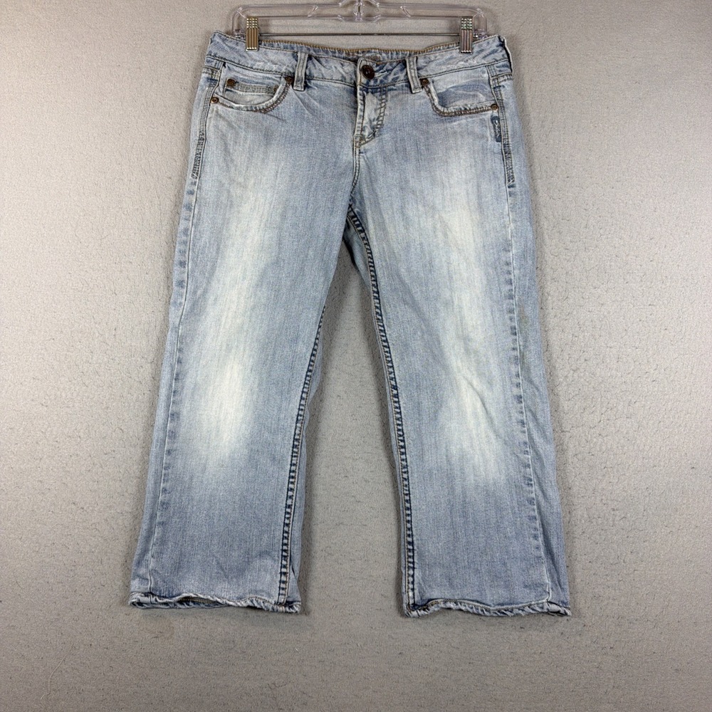 VTG Silver Jeans Lexi Crop Jean Light Wash Y2K Size 29